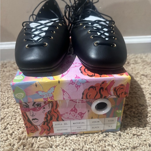 Jeffrey Campbell Corset Lace-Up Grommet Ballet Flats - Picture 3 of 6